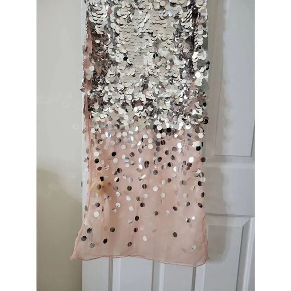 ZARA Sequin Knit Pink and Silver Dress S NWT - Picture 6 of 9